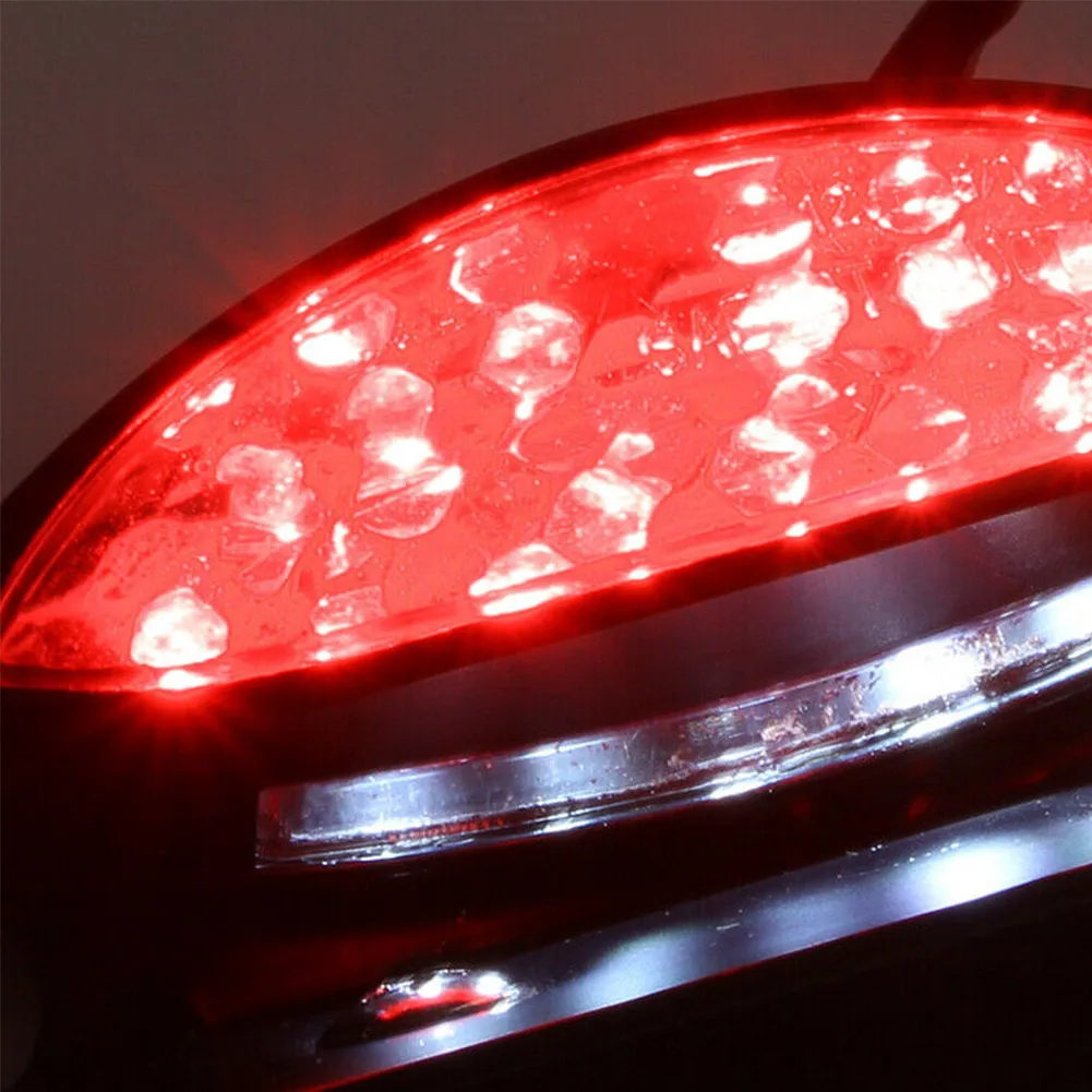 1x Motorcycle LED Brake Tail Light Turn Signal Plate License Plate Mount 12V 0.48W 3500K Black 16 Red LEDs + 3 White LEDs
1x Motorcycle LED Brake Tail Light Turn Signal Plate License Plate Mount 12V 0.48W 3500K Black 16 Red LEDs + 3 White LEDs