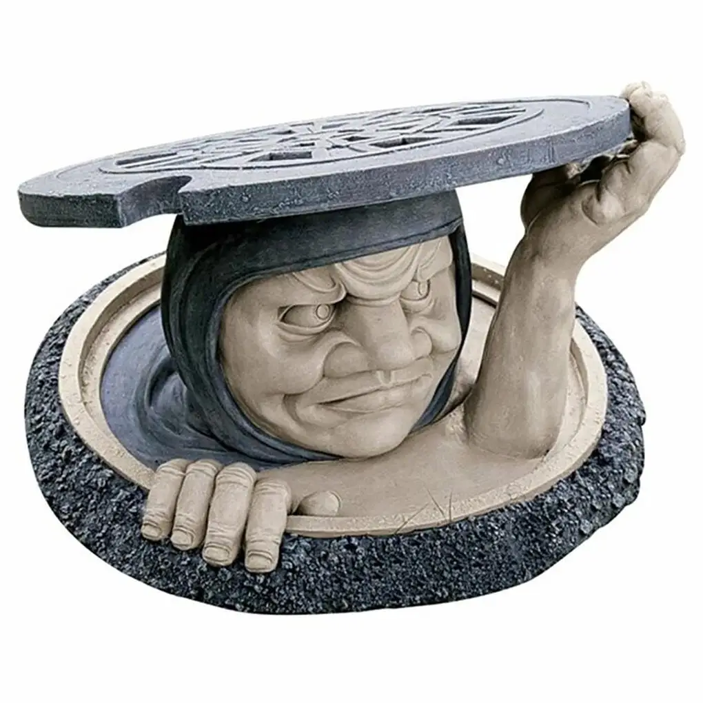 Скульптура люка на Хэллоуин, 3D декоративное антикоррозийное украшение из смолы, двухцветное каменное покрытие для маленького человека, сад
Скульптура люка на Хэллоуин, 3D декоративное антикоррозийное украшение из смолы, двухцветное каменное покрытие для маленького человека, сад