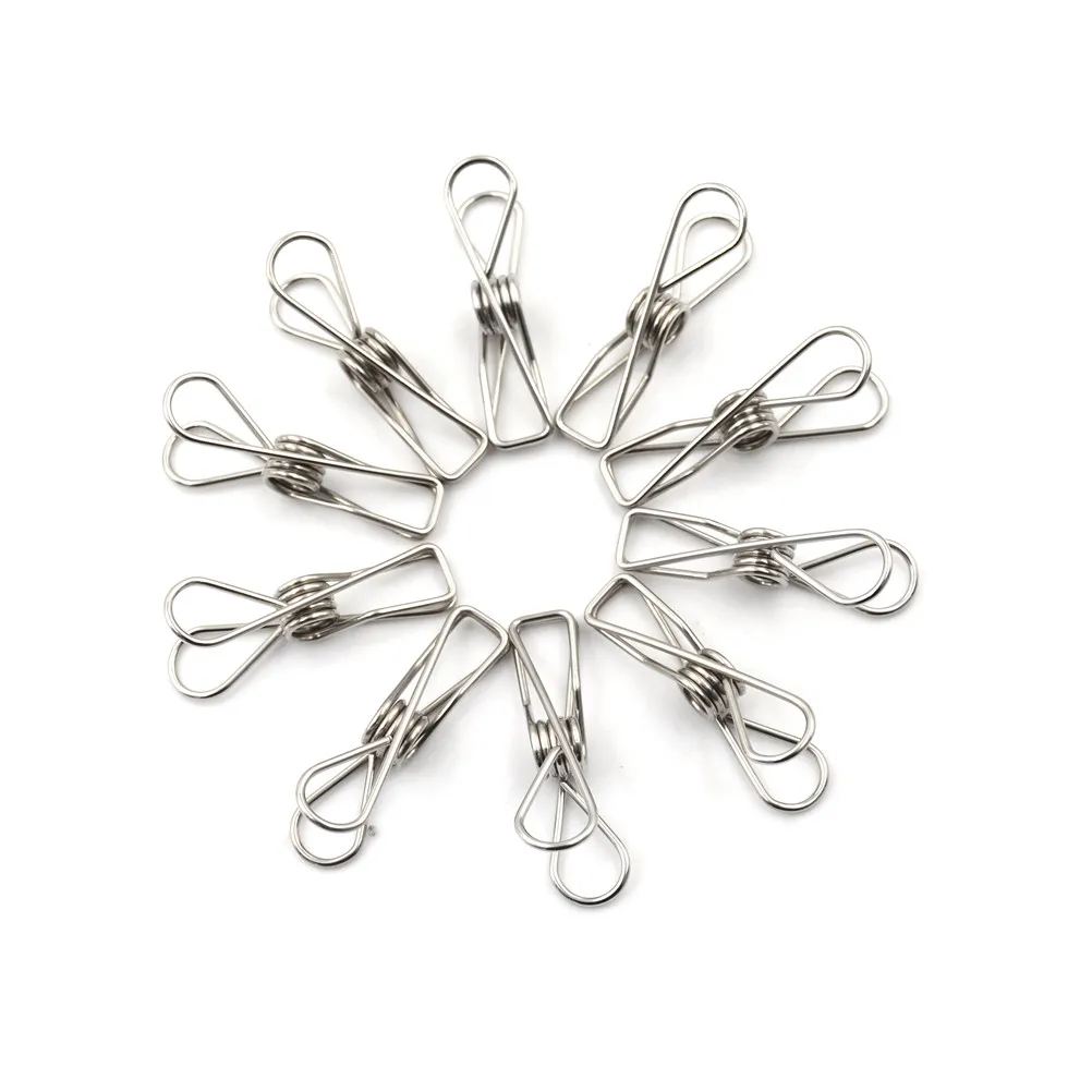 10pcs/lot Stainless Steel Clothes Pegs Metal Spring Clips Clothes Hanging Pegs Clamps Silver Binder Clips Home School Supply
10pcs/lot Stainless Steel Clothes Pegs Metal Spring Clips Clothes Hanging Pegs Clamps Silver Binder Clips Home School Supply