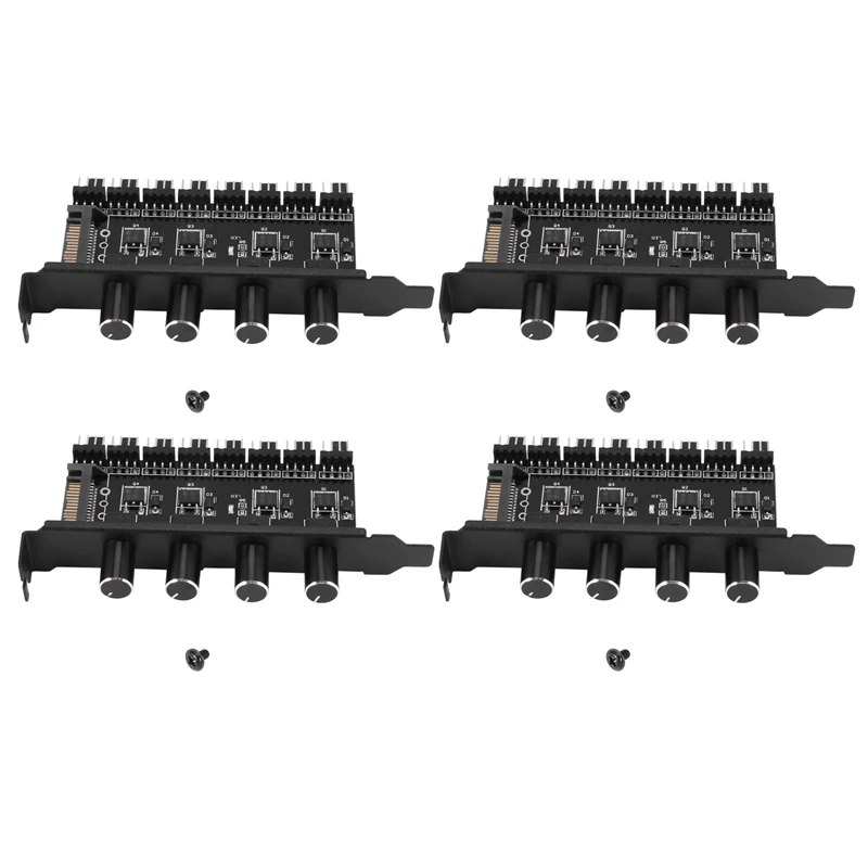 Hot 4X Pc 8 Channels Fan Hub 4 Knob Cooling Fan Speed Controller For Cpu Case Hdd VGA Pwm Fan Pci Bracket Power By 12V Fan
Hot 4X Pc 8 Channels Fan Hub 4 Knob Cooling Fan Speed Controller For Cpu Case Hdd VGA Pwm Fan Pci Bracket Power By 12V Fan