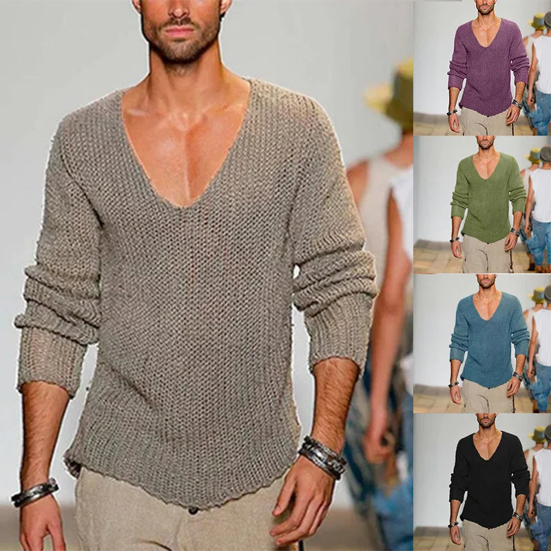 Mens Casual V-Neck Solid Sweater Autumn Winter Fashion Knitted Pullover Tops For Men 2023 Harajuku Long Sleeve Jumper Streetwear
Mens Casual V-Neck Solid Sweater Autumn Winter Fashion Knitted Pullover Tops For Men 2023 Harajuku Long Sleeve Jumper Streetwear