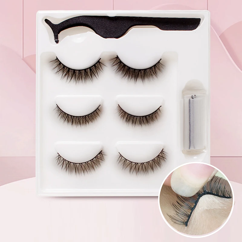 3 Pairs /Box Reusable Self-Adhesive Glue-Free Eyelash Glue Strip False Eyelashes Makeup Tools No Glue Eyelashes Hypoallergenic
3 Pairs /Box Reusable Self-Adhesive Glue-Free Eyelash Glue Strip False Eyelashes Makeup Tools No Glue Eyelashes Hypoallergenic