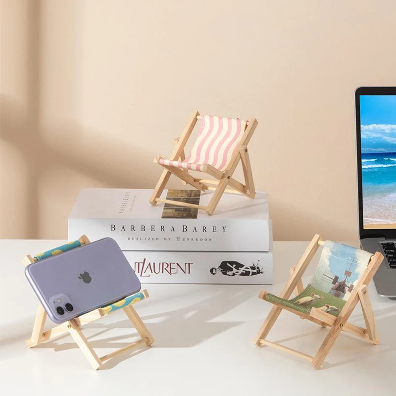 Multi-purpose Beach Chair Mobile Phone Bracket Mini Desktop Phone Holder Photo Props Wooden Chair Model Home Ornaments
Multi-purpose Beach Chair Mobile Phone Bracket Mini Desktop Phone Holder Photo Props Wooden Chair Model Home Ornaments