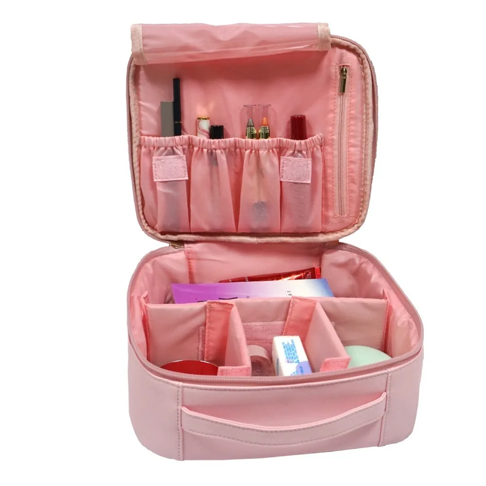 Adjustable Dividers Cosmetic Case Storage Bag New Pink Blue Artist Storage Bag PVC Make Up Case Organizer Travel
Adjustable Dividers Cosmetic Case Storage Bag New Pink Blue Artist Storage Bag PVC Make Up Case Organizer Travel