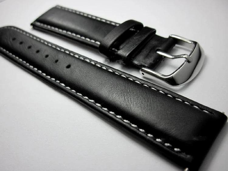 

Men's replacement Watchbands 18 19 20 21 22mm Universal Genuine Leather Black Watch Belt Handmade cozy Cowhide Watch Strap Band