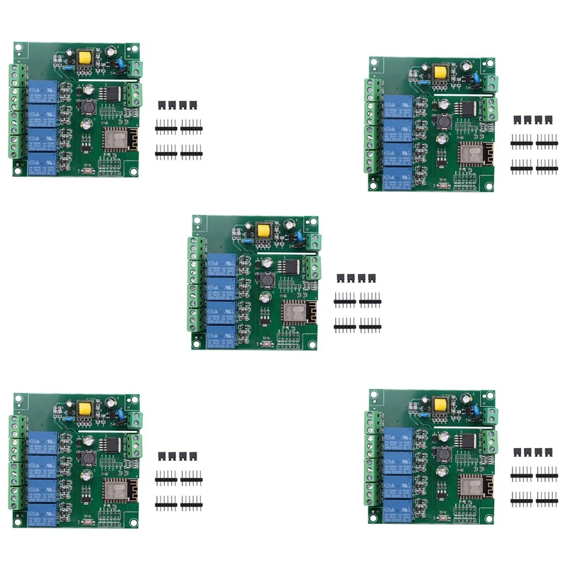 5X ESP8266 ESP-12F WIFI Relay Module 4Channel AC90-250V/DC7-30V/5V Delay Relay Switch For ARDUINO IDE
5X ESP8266 ESP-12F WIFI Relay Module 4Channel AC90-250V/DC7-30V/5V Delay Relay Switch For ARDUINO IDE