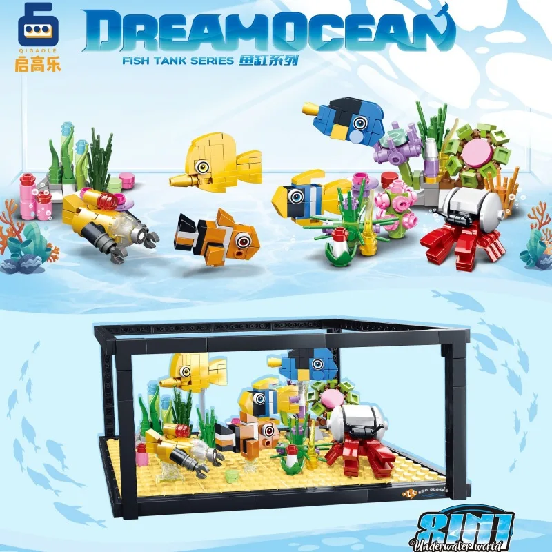 Creative Expert Mini Fish Tank Building Blocks Model Animal Mininatures Aquarium Educationa Home Decoration Toys for Children
Creative Expert Mini Fish Tank Building Blocks Model Animal Mininatures Aquarium Educationa Home Decoration Toys for Children