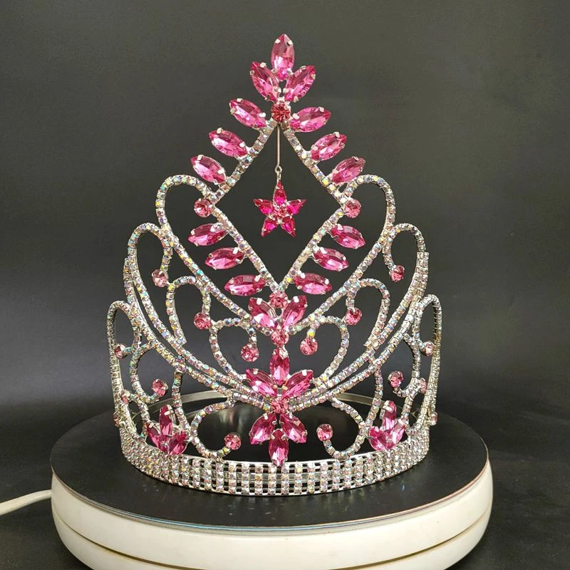 

Big Pageant Women Tiaras And Crown New Luxury Wedding Crown Bridal Tiara