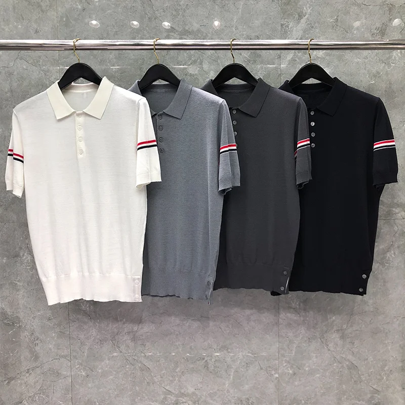 TB THOM Sweater Men’s 2022 Knitted Summer Short Sleeve High Quality Tee Shirt Casua Elasticity Korean Designer T-shirt
TB THOM Sweater Men’s 2022 Knitted Summer Short Sleeve High Quality Tee Shirt Casua Elasticity Korean Designer T-shirt