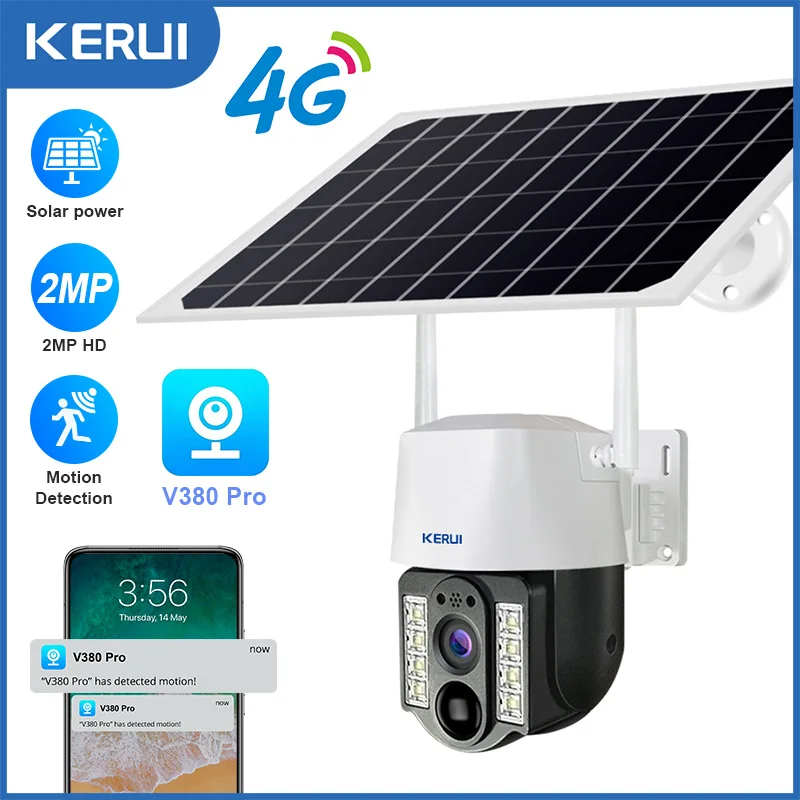 KERUI 4G LTE 1080P Солнечная камера наружного ночного видения PTZ ip-камера с солнечной панелью перезаряжаемая батарея 2MP CCTV видеонаблюдение
KERUI 4G LTE 1080P Солнечная камера наружного ночного видения PTZ ip-камера с солнечной панелью перезаряжаемая батарея 2MP CCTV видеонаблюдение