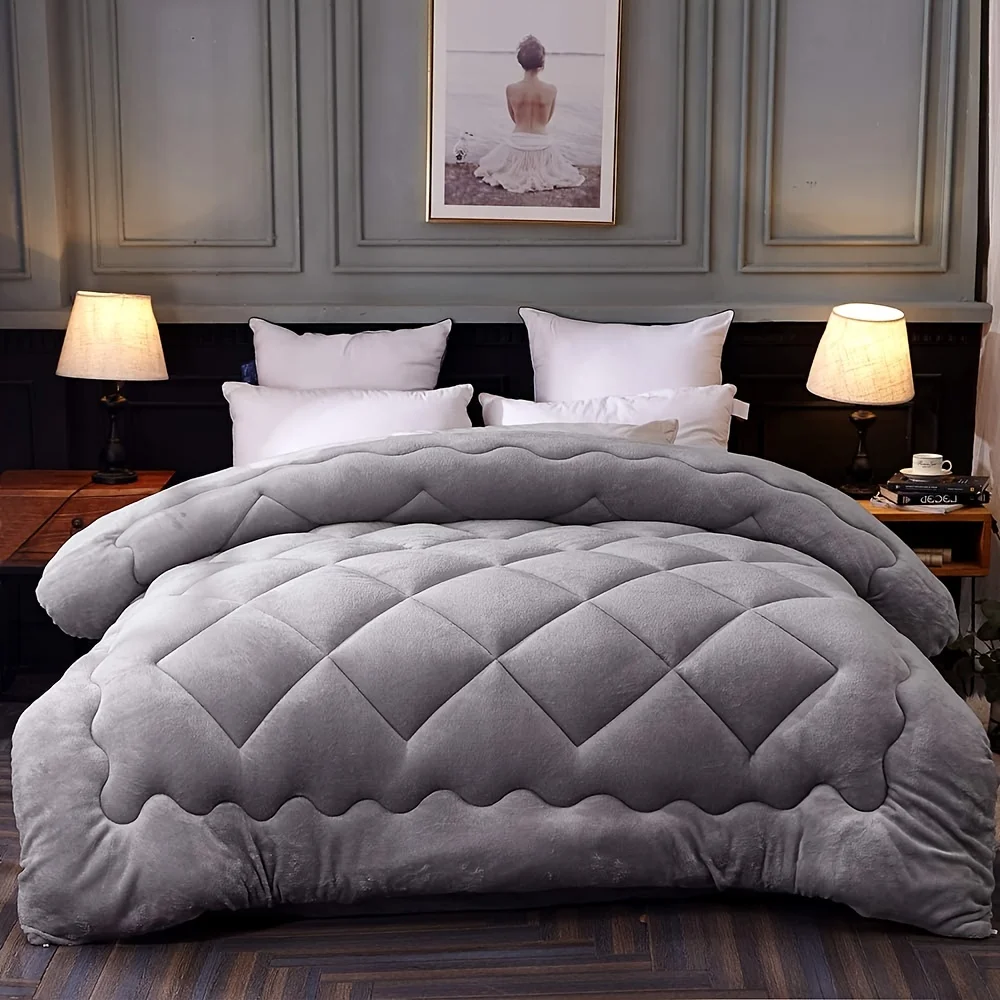 1pc Berber Fleece Comforter, Warm & Soft Duvet For Winter, Bedding Supplies For Bedroom
1pc Berber Fleece Comforter, Warm & Soft Duvet For Winter, Bedding Supplies For Bedroom