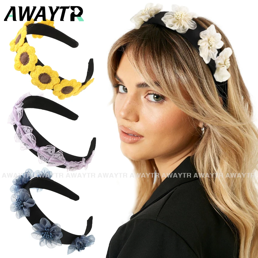 AWAYTR Literary Knitted Braided High Skull Headband Mesh Flower Bow Headband Sweet Wide-Brimmed Hairband Hair Accessories 
AWAYTR Literary Knitted Braided High Skull Headband Mesh Flower Bow Headband Sweet Wide-Brimmed Hairband Hair Accessories
