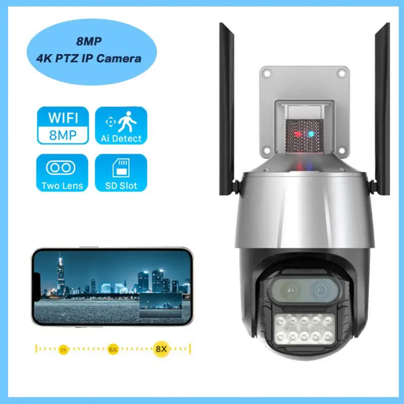 8MP 4K PTZ IP Camera Dual Audio Wireless Network Video Surveillance Camera 8X Zoom Dual Audio IP66 Waterproof CCTV 1080P HD Cam
8MP 4K PTZ IP Camera Dual Audio Wireless Network Video Surveillance Camera 8X Zoom Dual Audio IP66 Waterproof CCTV 1080P HD Cam