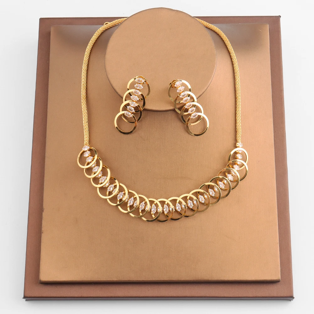Earrings and Necklace Jewelry Sets for Women Circle Piercing Earrings Ethiopian Jewellery for Nigerian Costume Bride Wedding
Earrings and Necklace Jewelry Sets for Women Circle Piercing Earrings Ethiopian Jewellery for Nigerian Costume Bride Wedding