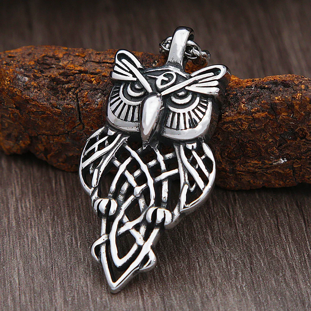 Vintage Stainless Steel Owl Pendant Necklace For Men Celtics Knot Scandinavian Necklace Nordic Amulet Jewelry Accessories
Vintage Stainless Steel Owl Pendant Necklace For Men Celtics Knot Scandinavian Necklace Nordic Amulet Jewelry Accessories