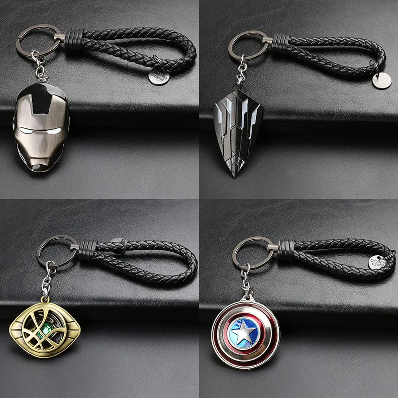 Genuine Avengers Alliance Marvel DC Surrounding Captain America Iron Man Tungsten Steel Leather Rope Key Chain Metal Pendant
Genuine Avengers Alliance Marvel DC Surrounding Captain America Iron Man Tungsten Steel Leather Rope Key Chain Metal Pendant