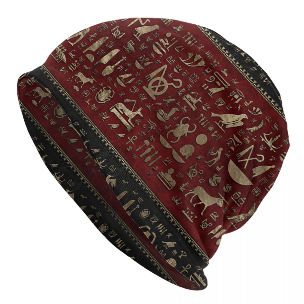 Ancient Egyptian Hieroglyphs - Black And Red Leather And Gold Caps Men Women Unisex Streetwear Winter Warm Knit Hat Adult Hats
Ancient Egyptian Hieroglyphs - Black And Red Leather And Gold Caps Men Women Unisex Streetwear Winter Warm Knit Hat Adult Hats
