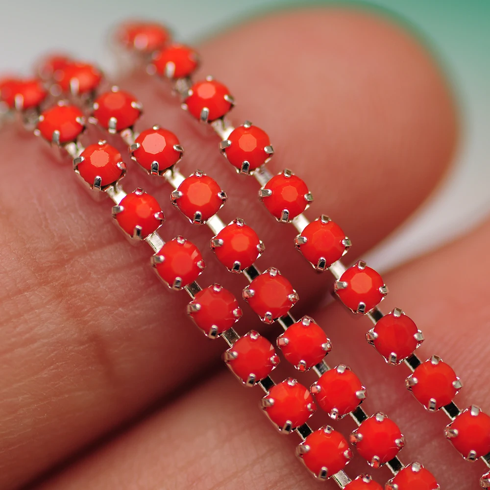 SS6,8,10,12 10m Solid Red Cup Chain Rhinestones DIY Jewelry Accessories Silver Setting Chain Crystal Stones
SS6,8,10,12 10m Solid Red Cup Chain Rhinestones DIY Jewelry Accessories Silver Setting Chain Crystal Stones
