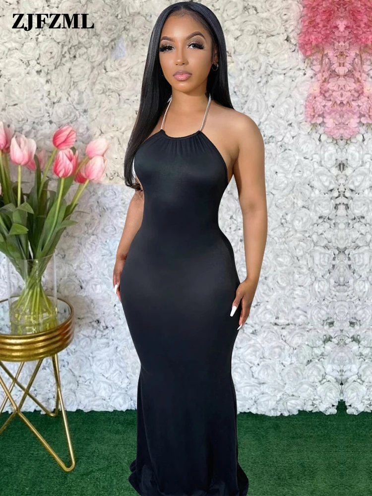 Sleeveless Backless Maxi Floor Length Dress Woman 2022 Y2K Summer Halter Neck Bodycon Sundress Midnight Birthday Cocktail Robe
Sleeveless Backless Maxi Floor Length Dress Woman 2022 Y2K Summer Halter Neck Bodycon Sundress Midnight Birthday Cocktail Robe
