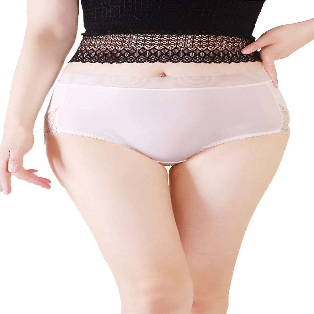 Plus Size Women High Waist Underwear Medium High Waist Milk Silk Panties Briefs Sexy Lace Soft Seamless Panties L-3XL
Plus Size Women High Waist Underwear Medium High Waist Milk Silk Panties Briefs Sexy Lace Soft Seamless Panties L-3XL