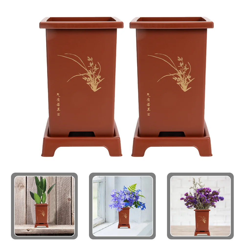 2 Sets Flower Pot Plastic Planter Box Orchid Holder Planters Farmhouse Resin Boxes Pots Holes
2 Sets Flower Pot Plastic Planter Box Orchid Holder Planters Farmhouse Resin Boxes Pots Holes