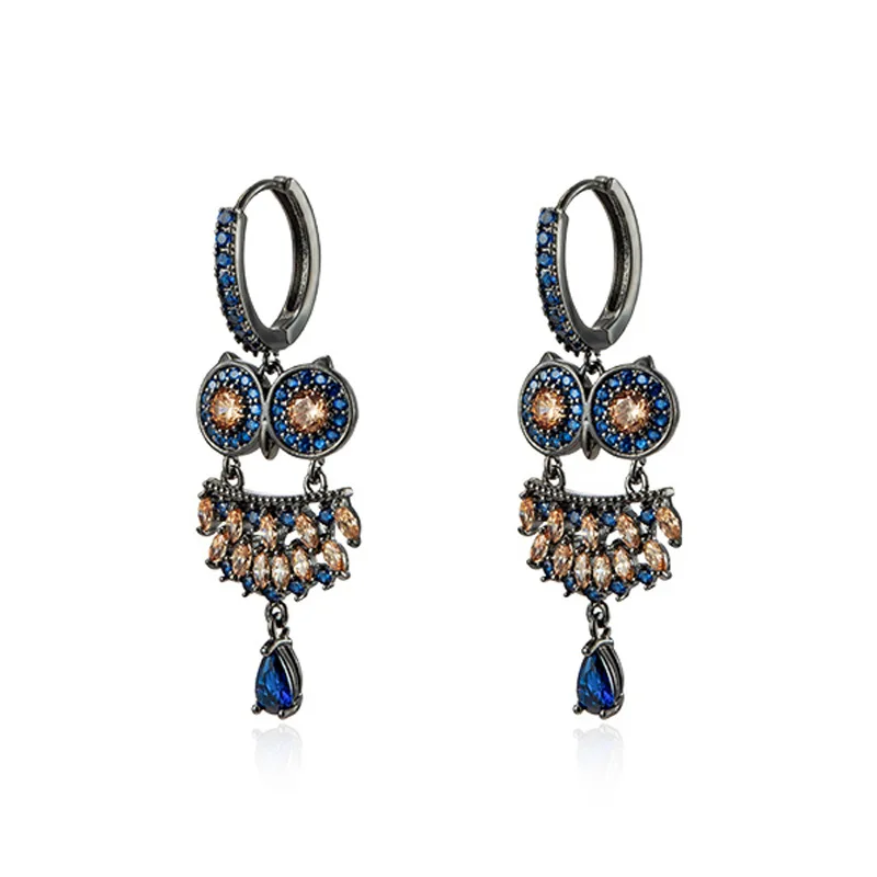 Women Fashion Owl Inlaid Zirconia Hoop Earrings For Girl Anti Allergy Material Trendy Elegant Golden Royal Blue Earrings Jewelry
Women Fashion Owl Inlaid Zirconia Hoop Earrings For Girl Anti Allergy Material Trendy Elegant Golden Royal Blue Earrings Jewelry