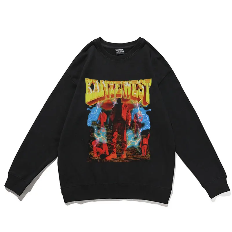Hip Hop Rapper Kanye West Print Sweatshirt Male Casual Loose Pullovers Men Women Plus Size Pullover Unisex Oversized Streetwear
Hip Hop Rapper Kanye West Print Sweatshirt Male Casual Loose Pullovers Men Women Plus Size Pullover Unisex Oversized Streetwear