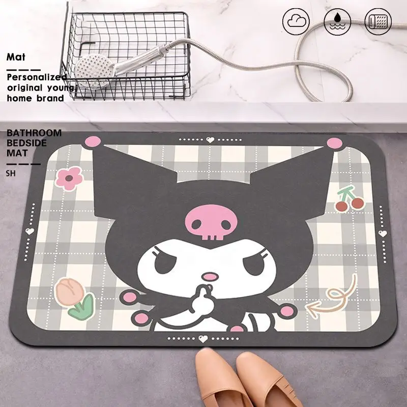 New Kawaii Hello Kitty Diatom Mud Absorbent Pad Sanrio Bathroom Non-Slip Floor Mat Cute Cartoon Toilet Floor Kitchen Door Rugs
New Kawaii Hello Kitty Diatom Mud Absorbent Pad Sanrio Bathroom Non-Slip Floor Mat Cute Cartoon Toilet Floor Kitchen Door Rugs