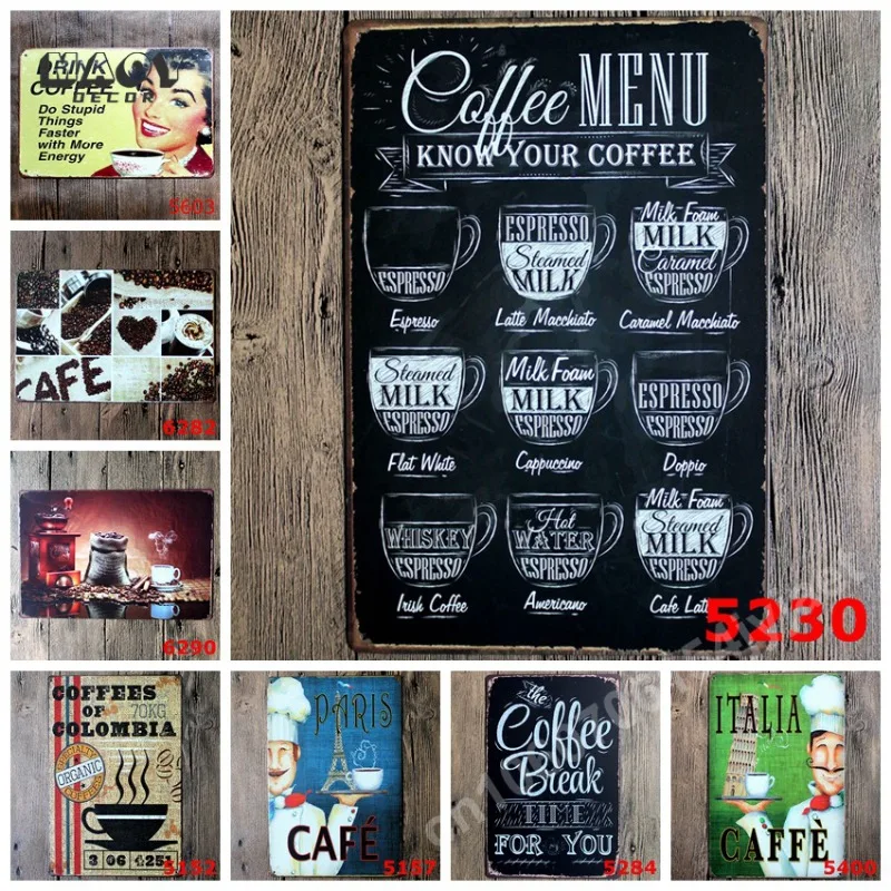 Metal Sign Retro Decor Coffee Vintage Tin Sign Plaque Metal Plate Wall Art Posters For Kitchen Bar Cafe Room Retro Iron Painting
Metal Sign Retro Decor Coffee Vintage Tin Sign Plaque Metal Plate Wall Art Posters For Kitchen Bar Cafe Room Retro Iron Painting