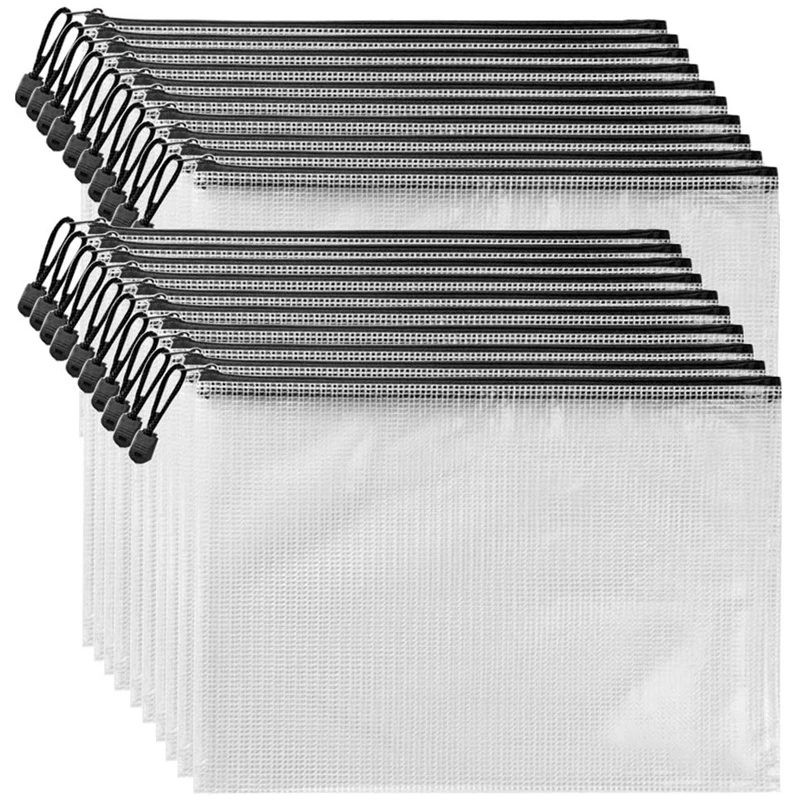 38Pcs Mesh Zipper Pouch, A4 Size Plastic File Folder Board Game Bags With Zipper For Classroom Office Travel Storage
38Pcs Mesh Zipper Pouch, A4 Size Plastic File Folder Board Game Bags With Zipper For Classroom Office Travel Storage