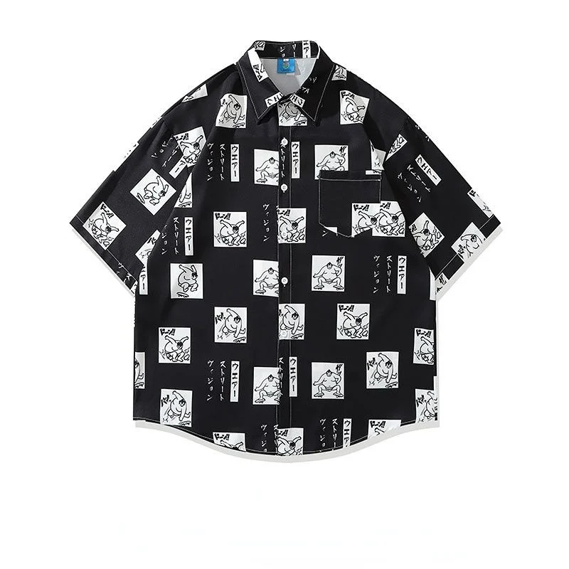 Рубашка мужская с коротким рукавом и цветочным принтом
Рубашка мужская с коротким рукавом и цветочным принтом