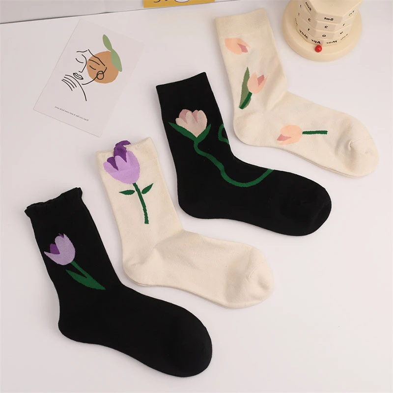Sweet Girl Cotton Socks Printing Fashion Cute Thin Socks Three-dimensional Flower Vine Ladies Medium Tube Personality Stockings
Sweet Girl Cotton Socks Printing Fashion Cute Thin Socks Three-dimensional Flower Vine Ladies Medium Tube Personality Stockings