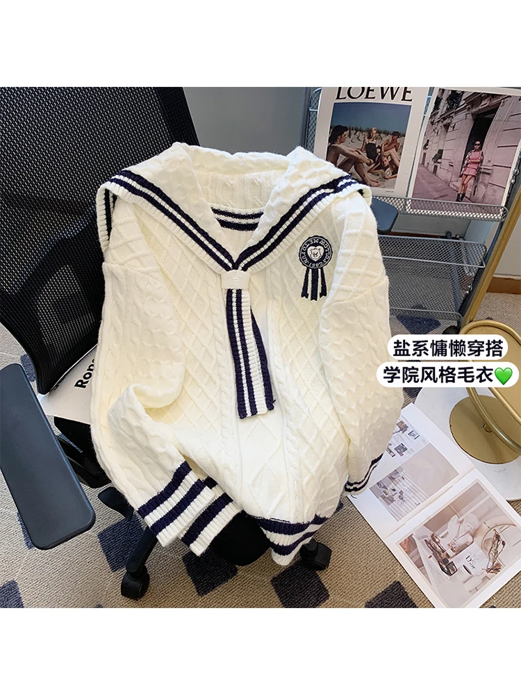 Women's White Pullover Knitted 90s Aesthetic Uniform Long Sleeve Sweater Korean Y2k Vintage Jumper Sweaters 2000s Clothes Autumn
Women's White Pullover Knitted 90s Aesthetic Uniform Long Sleeve Sweater Korean Y2k Vintage Jumper Sweaters 2000s Clothes Autumn
