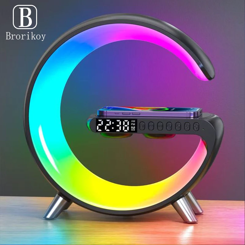 15W Alarm Clock Wireless Charger Station Speaker APP Control RGB Atmosphere Lamp Night Light for Iphone 12 13 14 Samsung Xiaomi9
15W Alarm Clock Wireless Charger Station Speaker APP Control RGB Atmosphere Lamp Night Light for Iphone 12 13 14 Samsung Xiaomi9