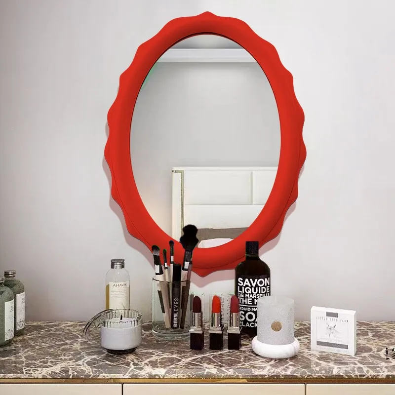 

Деревянный Зеркальный поднос для туалетного столика, круглая настенная подвесная спальня, современный дизайн, зеркало для гостиной, ванная комната, макияж, украшение для дома