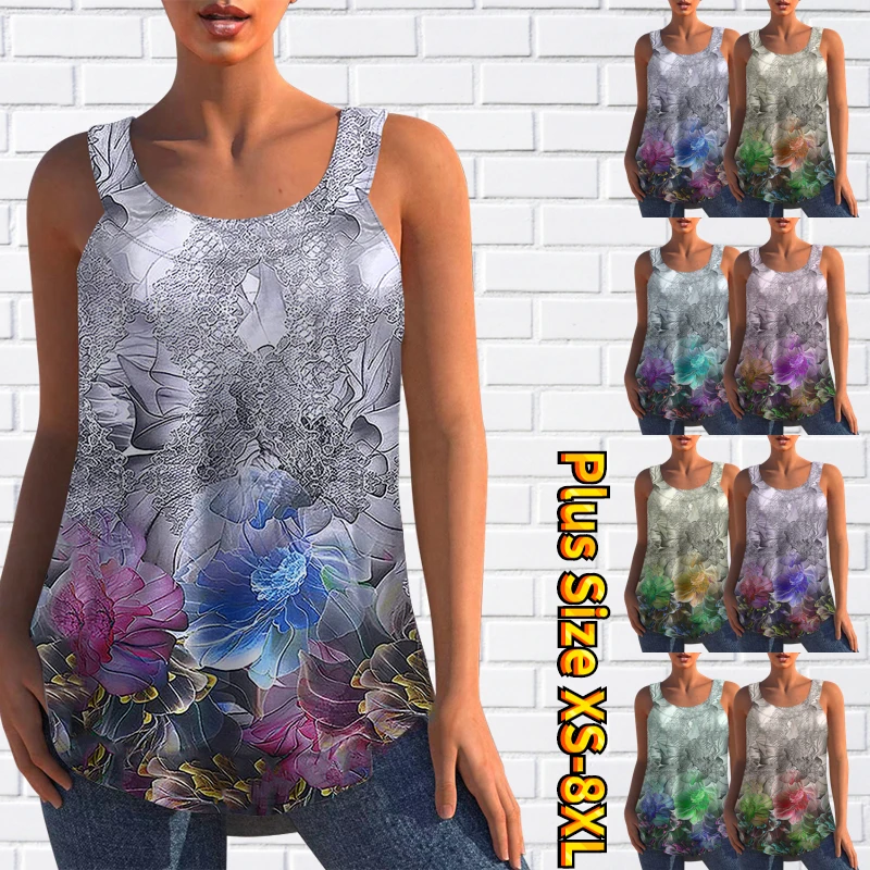 2023 Women's Loose Vest Daily Top New Spring Summer U-Neck Tunic 3D Print Sleeveless Large Size Streetwear Going Out Polyester
2023 Women's Loose Vest Daily Top New Spring Summer U-Neck Tunic 3D Print Sleeveless Large Size Streetwear Going Out Polyester