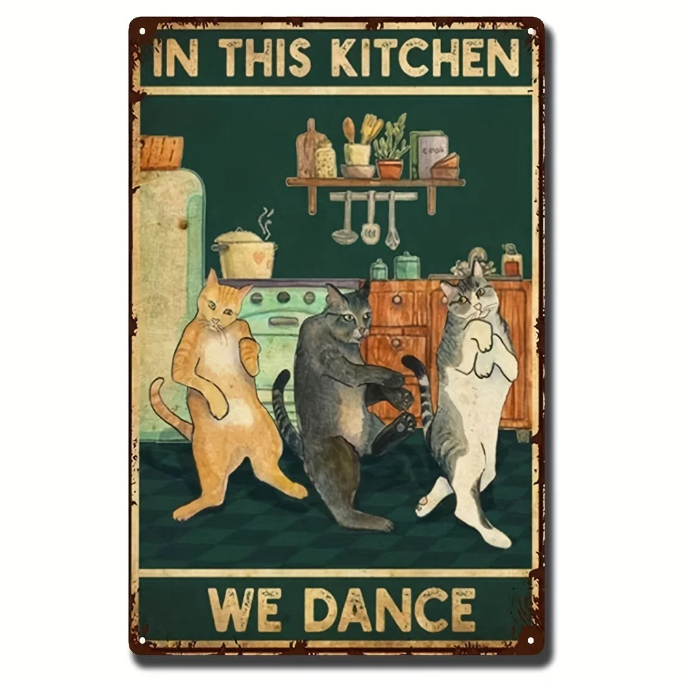 Metal Tin Sign Cat Retro Style, Cat And Fish In Bathtub, Funny Cat In This Kitchen We Dance, Coffee And Bar Wall Art Decor
Metal Tin Sign Cat Retro Style, Cat And Fish In Bathtub, Funny Cat In This Kitchen We Dance, Coffee And Bar Wall Art Decor
