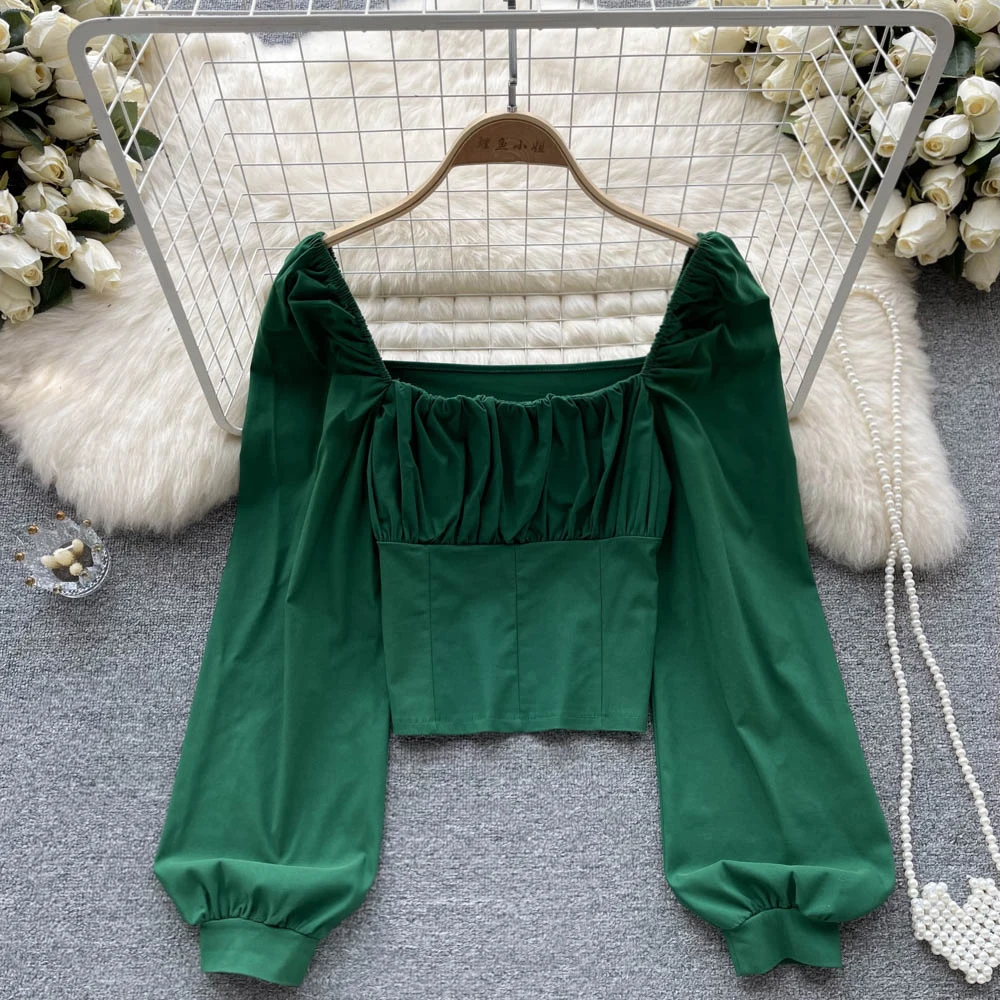 Sweet Blouse Shirts Women Shirt Y2K Tops Female Casual Ladies Blouses Square Collar Lantern Sleeve Autumn Blusas Dropshipping
Sweet Blouse Shirts Women Shirt Y2K Tops Female Casual Ladies Blouses Square Collar Lantern Sleeve Autumn Blusas Dropshipping