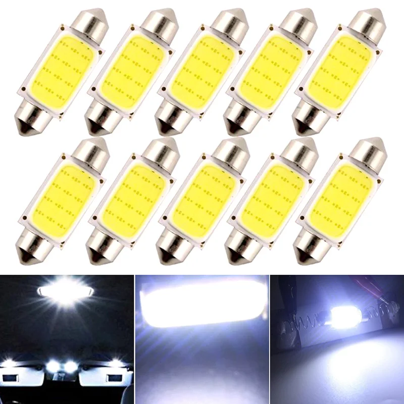 10 Pieces High Quality 41mm 12V C5W Car COB LED Light Reading Dome Map Bulb Xenon White
10 Pieces High Quality 41mm 12V C5W Car COB LED Light Reading Dome Map Bulb Xenon White