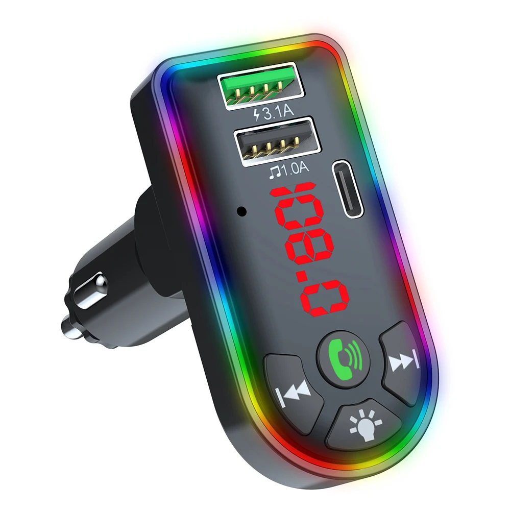 Transmitter FM Transmitter 1pc 7 Colors Of LED-backlit Light Car FM Transmitter Colorful Backlight Fast Charger
Transmitter FM Transmitter 1pc 7 Colors Of LED-backlit Light Car FM Transmitter Colorful Backlight Fast Charger
