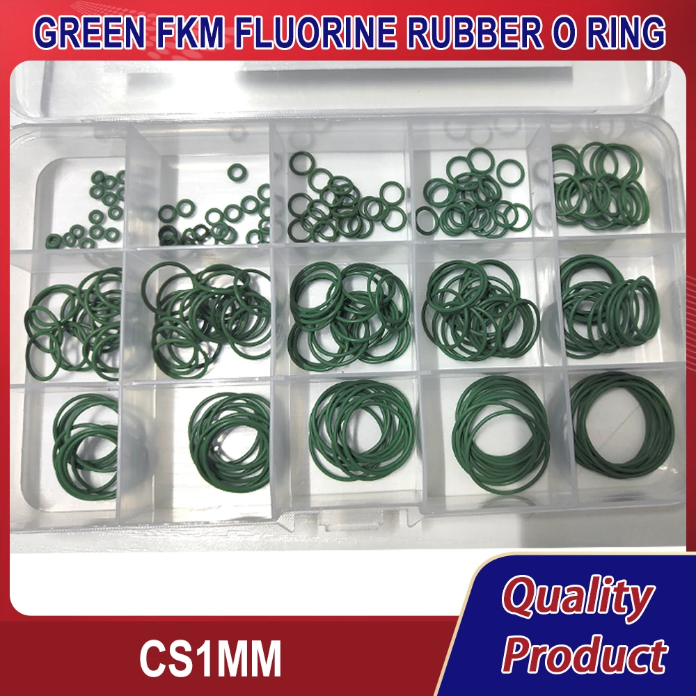 CS 1mm~3.1mm Green FKM Fluorine Rubber O Ring Sealing Gasket Insulation Oil High Temperature Resistance Fluorine FKM O Ring Set
CS 1mm~3.1mm Green FKM Fluorine Rubber O Ring Sealing Gasket Insulation Oil High Temperature Resistance Fluorine FKM O Ring Set