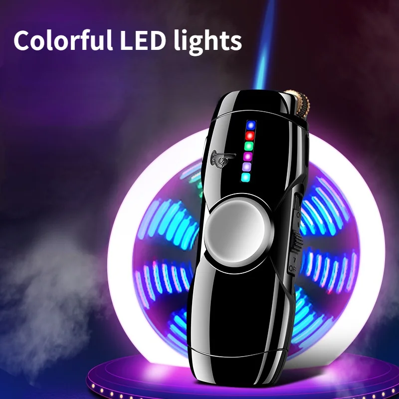 New Creative Belt Ladies Spinning LED Light Fidget Spinner Inflatable Windproof Lighter Fun Smoking Accessories Men's Gift
New Creative Belt Ladies Spinning LED Light Fidget Spinner Inflatable Windproof Lighter Fun Smoking Accessories Men's Gift