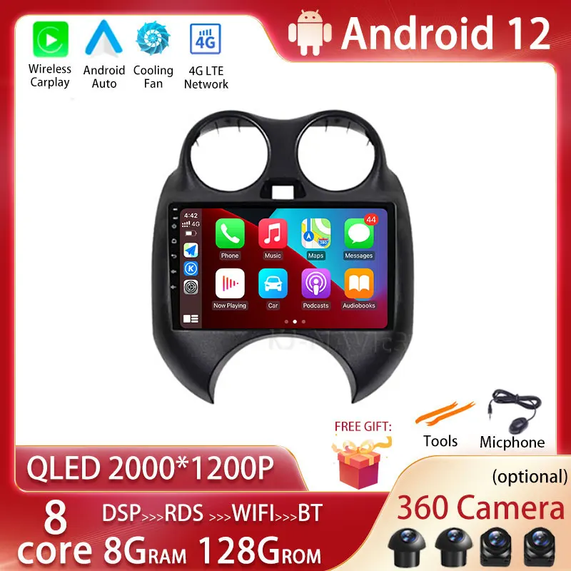 Android 12 For Nissan March K13 2010 - 2013 Car Multimedia Video Player Navigation GPS DVD Radio Auto BT WIFI Carplay 2Din 2 Din
Android 12 For Nissan March K13 2010 - 2013 Car Multimedia Video Player Navigation GPS DVD Radio Auto BT WIFI Carplay 2Din 2 Din
