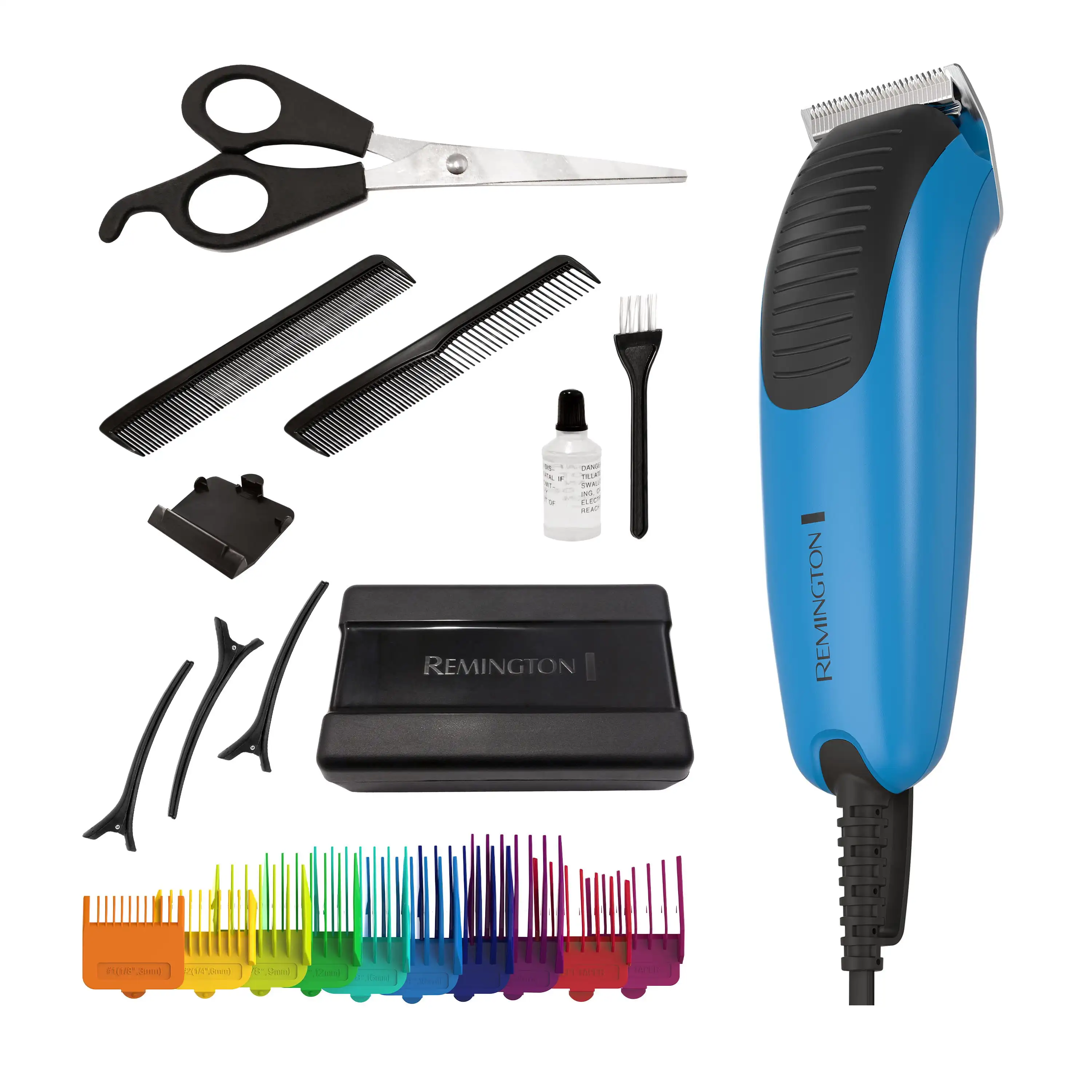 Kids Haircut Kit 21 Piece Set with Powerful Clipper 11 Guide Combs, Barber Scissors & Comb, HC5081
Kids Haircut Kit 21 Piece Set with Powerful Clipper 11 Guide Combs, Barber Scissors & Comb, HC5081