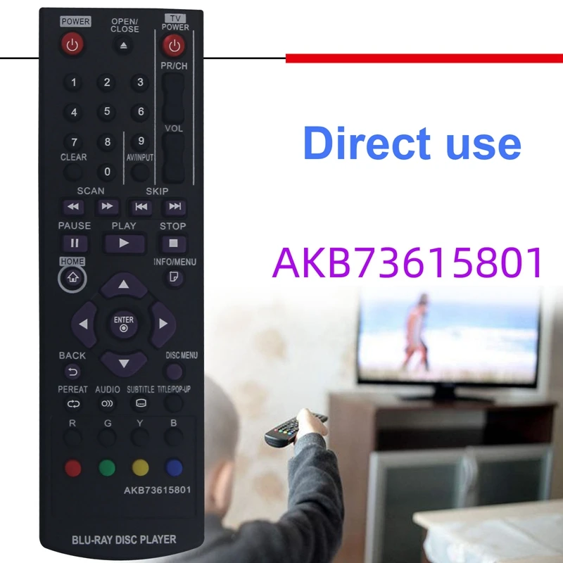 Пульт дистанционного управления AKB73615801 для LG Blu-Ray DVD-плеера BP155 BP255 300, умный пульт дистанционного управления
Пульт дистанционного управления AKB73615801 для LG Blu-Ray DVD-плеера BP155 BP255 300, умный пульт дистанционного управления