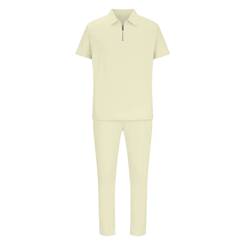 2023 summer new EuropeAn-American style men's polo short sleeve trousers sports casual fashion suit 
2023 summer new EuropeAn-American style men's polo short sleeve trousers sports casual fashion suit