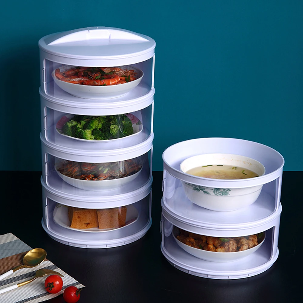 

Stackable Food Dome Multi-Layer Transparent Stackable Food Insulation Cover Kitchen Storage Dustproof Kitchen Refrigerator