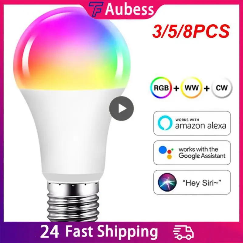 3/5/8PCS 9w Voice Control Smart Light Bulb Dimmable Intelligent Led Lamp Rgbcw Night Lamp Smart Home With Alexa Siri Google Home
3/5/8PCS 9w Voice Control Smart Light Bulb Dimmable Intelligent Led Lamp Rgbcw Night Lamp Smart Home With Alexa Siri Google Home