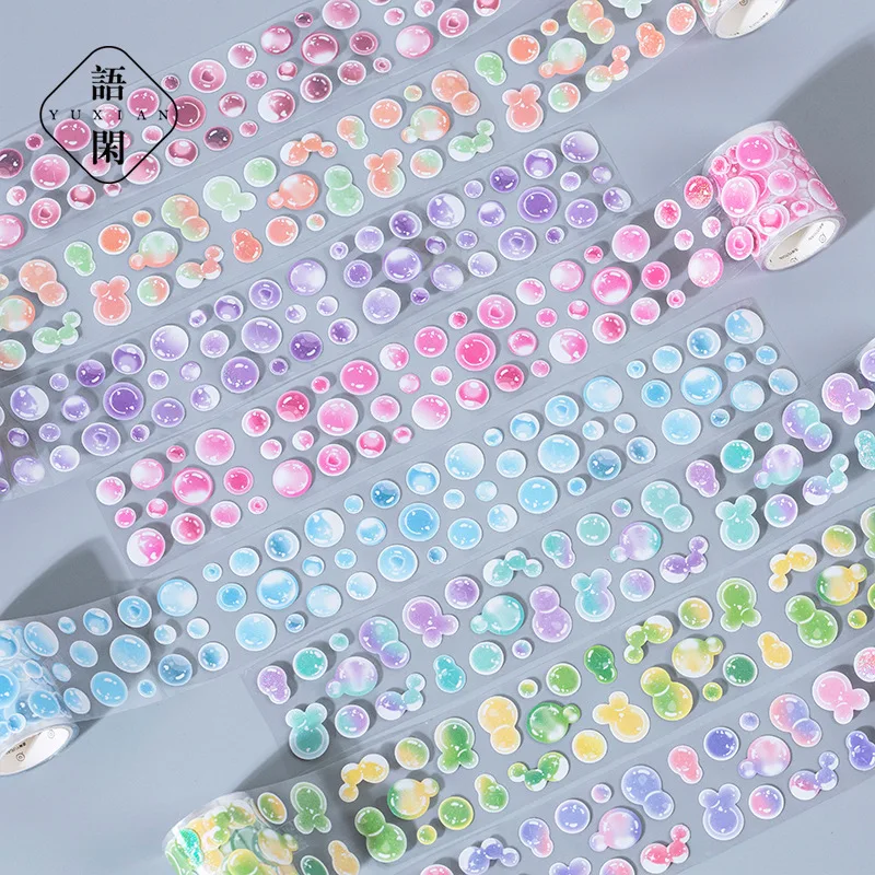 50mm Wide Dream Bubble Dots Decorative Laser Adhesive Tape Masking Washi Tape Diy Scrapbooking Sticker Label Stationery
50mm Wide Dream Bubble Dots Decorative Laser Adhesive Tape Masking Washi Tape Diy Scrapbooking Sticker Label Stationery