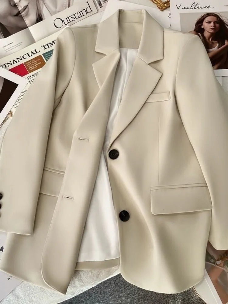 Elegant Women Blazers Fashion Office Single Button Casual All-match Lapel Collar Business Long Sleeve Chic Casual Tops
Elegant Women Blazers Fashion Office Single Button Casual All-match Lapel Collar Business Long Sleeve Chic Casual Tops